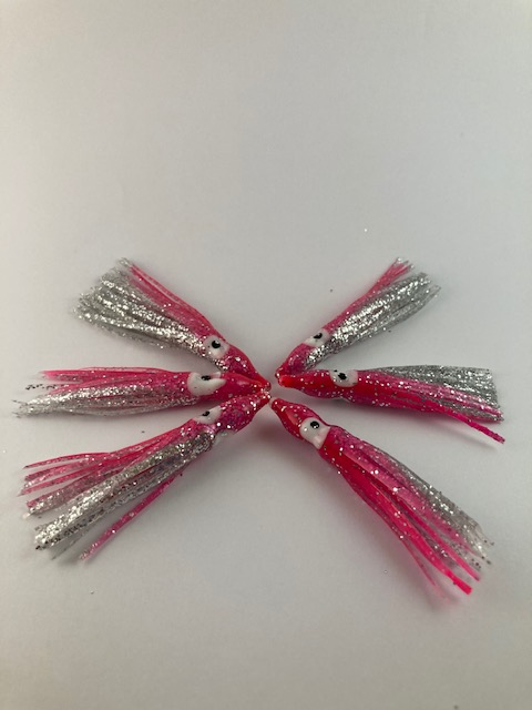 Squid Skirt Lures Saltwater Soft Fishing Lures Assist Hook 5cm - 25 pack