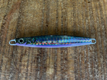 Load image into Gallery viewer, 4 x 50g Tight Lines Reel-Bait-Fish 3D Painted Holographic Slugs or Micro Jigs - Tailor, Salmon, Tuna, Spotty, School Mackerel and More Predatory Gamefish