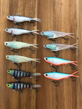 Load image into Gallery viewer, 10 x 95mm x 20g soft plastic vibe transam fishing lures- Barra, bass, jew, jack+