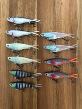 Load image into Gallery viewer, 10 x 95mm x 20g soft plastic vibe transam fishing lures- Barra, bass, jew, jack+
