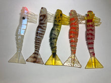 Load image into Gallery viewer, 5 x 90mm Kevlar Live Shrimp Elaz-tec Soft Plastic Prawns