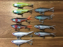 Load image into Gallery viewer, 10 x 95mm x 20g soft plastic vibe transam fishing lures- Barra, bass, jew, jack+