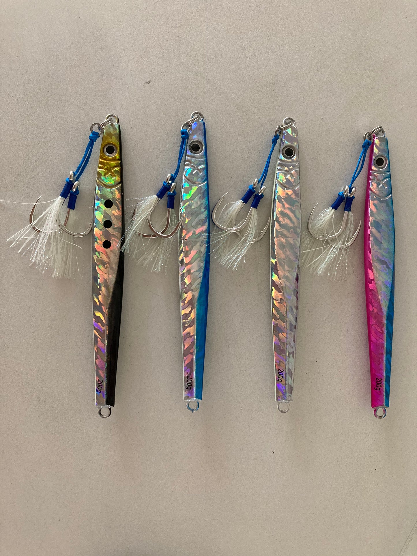 200g Knife Jigs - Samsonfish, Kingfish, Amberjack, Snapper, Jewfish- 4 pack