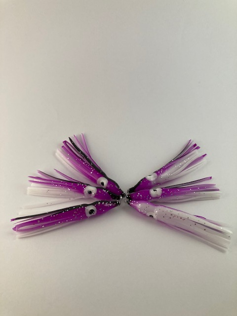 Squid Skirt Lures Saltwater Soft Fishing Lures Assist Hook 5cm - 25 pack