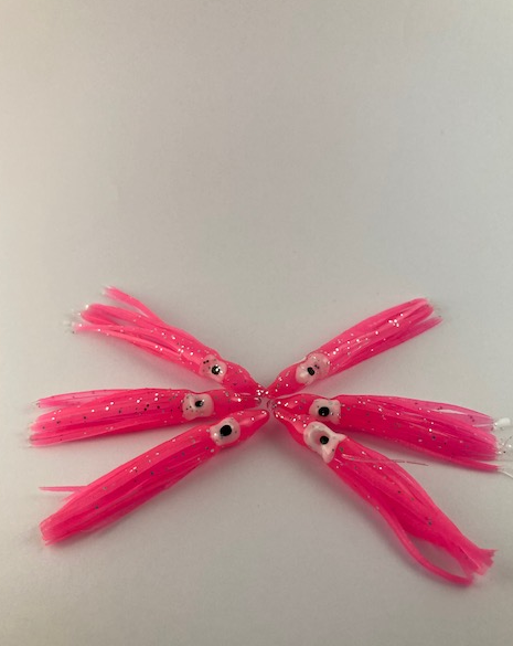 Squid Skirt Lures Saltwater Soft Fishing Lures Assist Hook 5cm - 25 pack