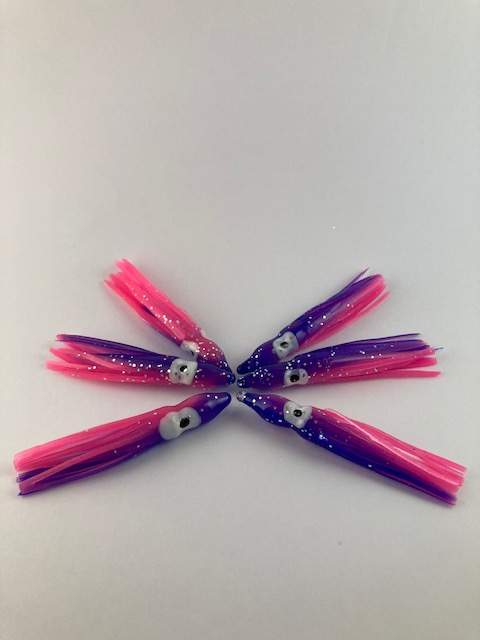 Squid Skirt Lures Saltwater Soft Fishing Lures Assist Hook 5cm - 25 pack