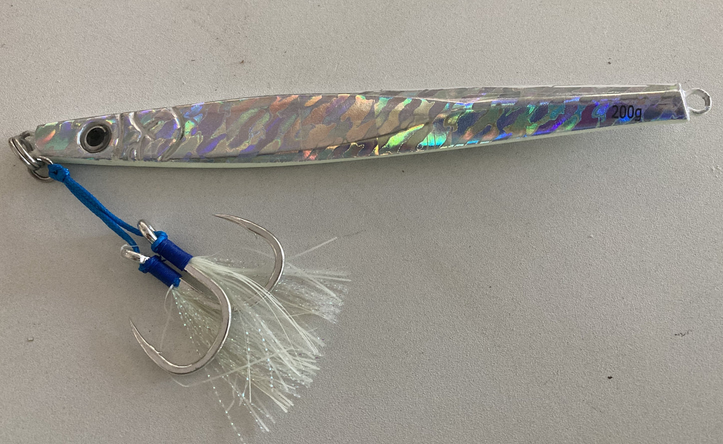 200g Knife Jig with 3/0 BKK Assist Hooks - Samsonfish, Kingfish, Amberjack, Snapper, Jewfish