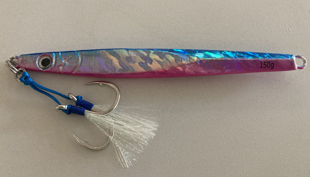 150g Knife Jig with 2/0 BKK Assist Hooks - Samsonfish, Kingfish, Amberjack, Snapper, Jewfish