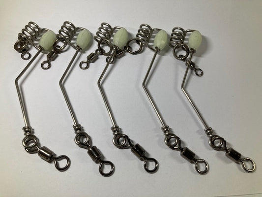 QUALITY UnWeighted Slide Bait Rigs - Live/dead bait sliding, BIG baits = BIG fish - 5 pack