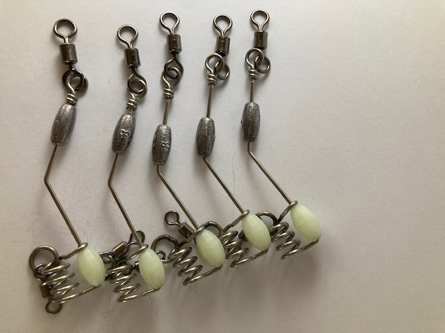 5x QUALITY Weighted Slide Bait Rigs Live/dead bait sliding, BIG baits BIG fish