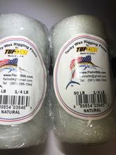 Load image into Gallery viewer, 2x spools Tacky Wax Rigging Floss by Tuf-Line@TightLines Rig baits 4 pelagics
