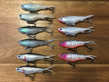 Load image into Gallery viewer, 10 x 95mm x 20g soft plastic vibe transam fishing lures- Barra, bass, jew, jack+

