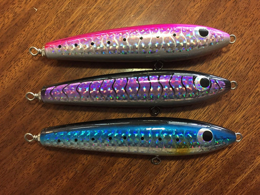 180mm Handmade Wooden Stick Baits - Pelagics - GT's, Kingfish, Mackerel, Tuna ++