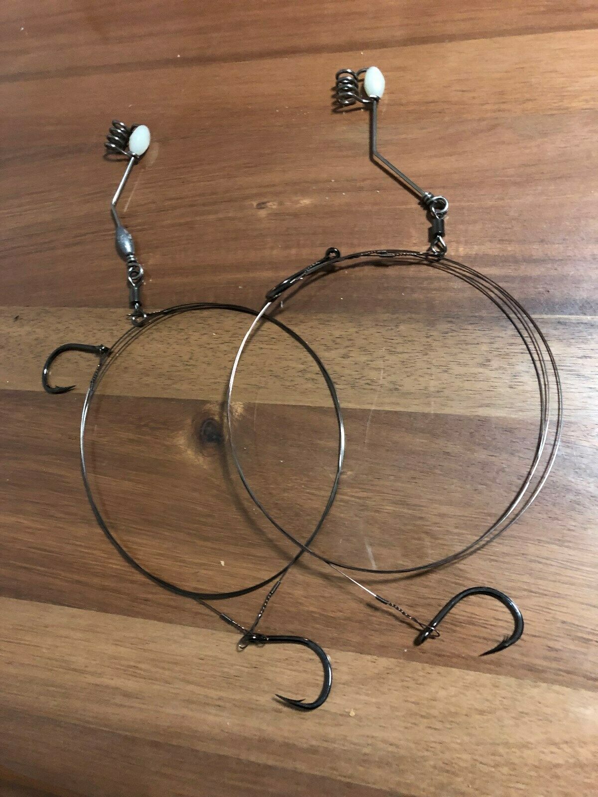 Pre-rigged Slide Bait Rigs - Live/dead bait sliding, BIG baits = BIG fish -  2 pack